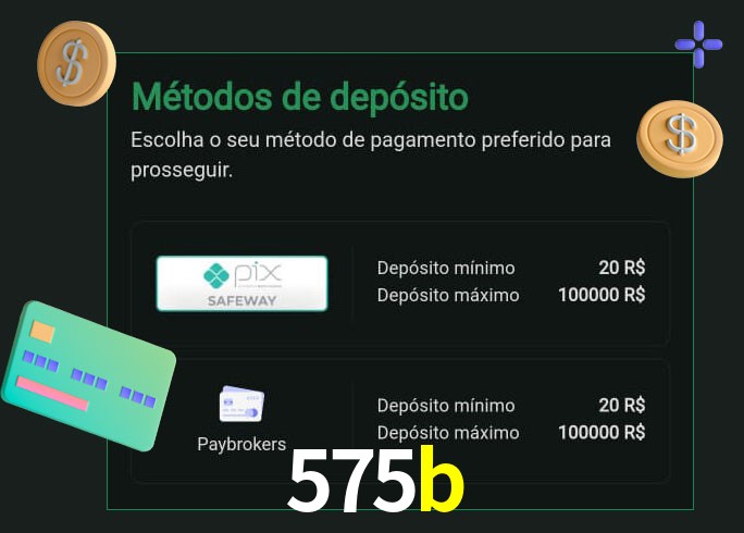 O cassino 575b oferece uma grande variedade de métodos de pagamento